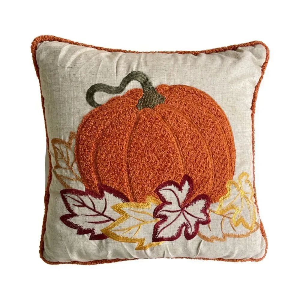 Secret Celebrity | Natural Autumn Pumpkin Throw Pillow NWT